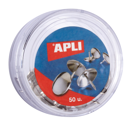 CHINCHETA APLI NIQUELADA PLATEADA DE 10MM. CAJA DE 50 UNIDADES