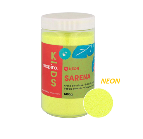 ARENDA DE COLOR NEON SARENA  POTE 600GR. AMARILLO