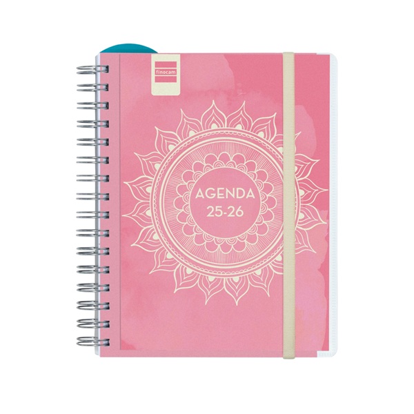 AGENDA FINOCAM ESPIRAL MAGISTRAL DOCENTE PERSONALIZABLE ROSA A5 25-26