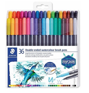  ROTULADORES STAEDTLER ACUARELABLES 2 PUNTAS 36 UNDS