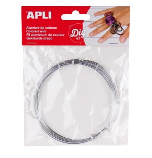 ALAMBRE DE COLOR PLATA APLI ROLLO DE 1.5MMX5M. 14095