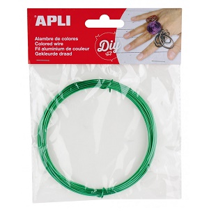 ALAMBRE DE COLOR VERDE APLI ROLLO DE 1.5MMX5M. 14096