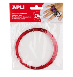 ALAMBRE DE COLOR ROJO APLI ROLLO DE 1.5MMX5M. 14097