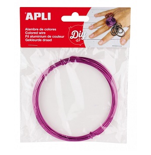ALAMBRE DE COLOR MAGENTA APLI ROLLO DE 1.5MMX5M. 14099