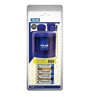 SACAPUNTAS MILAN ELECTRICO 1 AGURJERO AZUL DE SOBREMESA