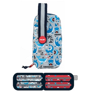 PLUMIER ESCOLAR MILAN SHARK ATTAC AZUL