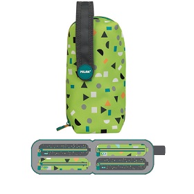PLUMIER ESCOLAR MILAN HAPPY BOTS VERDE