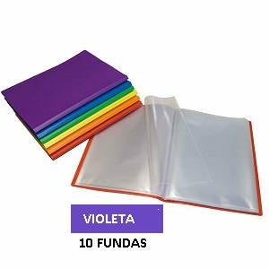 CARPETA 10 FUNDAS F VIOLETA PP PARCHIGRAF GRAFOPLAS