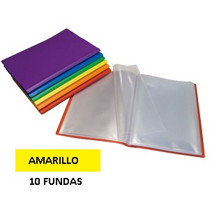 CARPETA 10 FUNDAS F AMARILLO PP PARCHIGRAF GRAFOPLAS