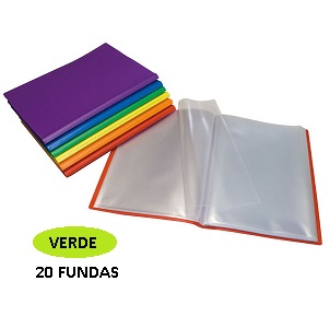 CARPETA 20 FUNDAS F VERDE PP PARCHIGRAF GRAFOPLAS