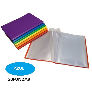 CARPETA 20 FUNDAS F AZUL PP PARCHIGRAF GRAFOPLAS