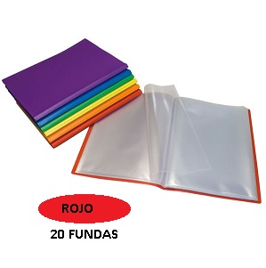 CARPETA 20 FUNDAS F ROJO PP PARCHIGRAF GRAFOPLAS