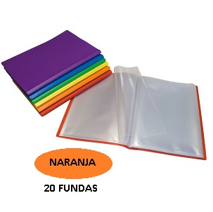 CARPETA 20 FUNDAS F NARANJA PP PARCHIGRAF GRAFOPLAS