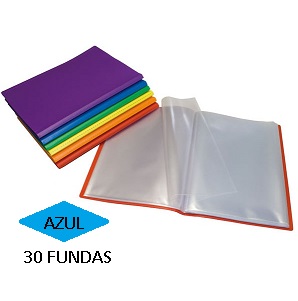 CARPETA 30 FUNDAS F AZUL PP PARCHIGRAF GRAFOPLAS