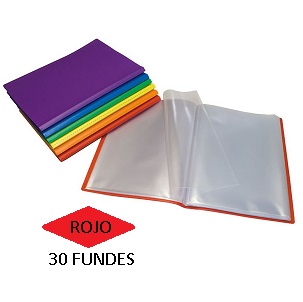 CARPETA 30 FUNDAS F ROJO PP PARCHIGRAF GRAFOPLAS
