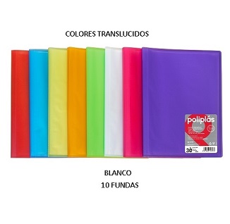CARPETA 10 FUNDAS F BLANCO PP POLIPLAS TRANSLUCIDO GRAFOPLAS