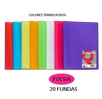 CARPETA 20 FUNDAS F FUCSIA  PP POLIPLAS TRANSLUCIDO GRAFOPLAS