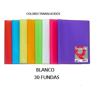 CARPETA 30 FUNDAS F BLANCO PP POLIPLAS TRANSLUCIDO GRAFOPLAS