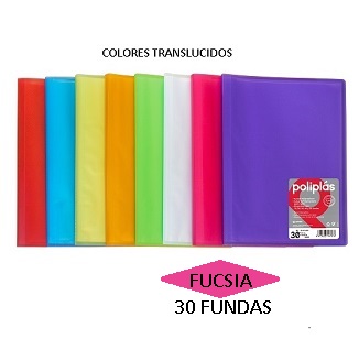 CARPETA 30 FUNDAS F FUCSIA PP POLIPLAS TRANSLUCIDO GRAFOPLAS