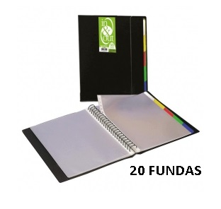 CARPETA 20 FUNDAS IN&OUT CON ESPIRAL Y 5 SEPARADORES EXTRAIBLES 394020