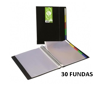 CARPETA 30 FUNDAS IN&OUT CON ESPIRAL Y 5 SEPARADORES EXTRAIBLES 394030