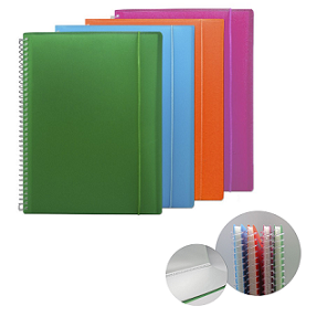 CARPETA 30 FUNDAS OFFICE CLUB CON ESPIRAL Y GOMA ELASTICA 