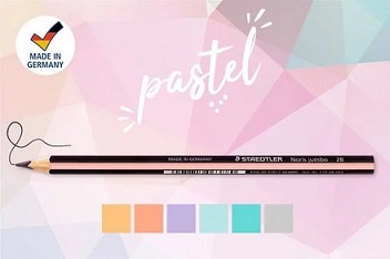 LAPICES DE GRAFITO STAEDTLER 119 TRIPLUS 2B CUERPO DE COLORES PASTEL  UNITAT