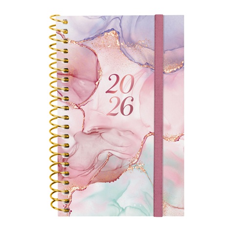 AGENDA ESPIRAL FINOCAM DESIGN GOLDY 117 X 181 MM. SEMANA VISTA HORIZONTAL CATALN 2026